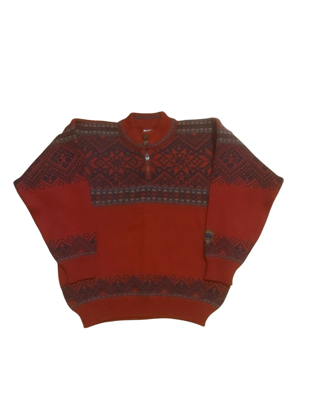 Dale Of Norway Red 100% Wool Vintage 1995 Thunder Bay Men Sweater Sz L